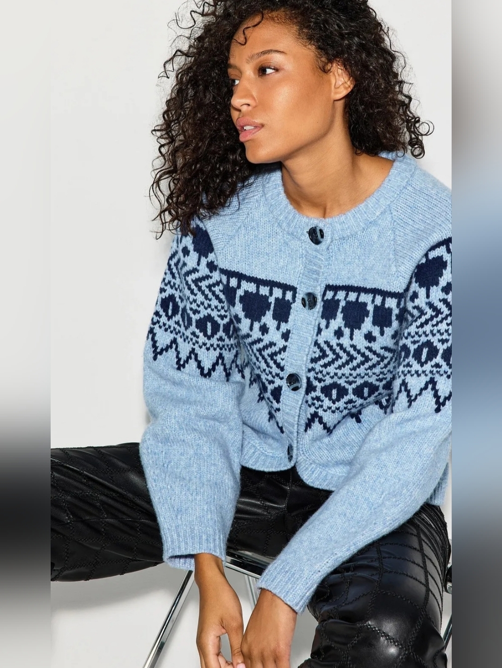 BAUM UND PFERDGARTEN COLIN FAIRISLE CARDIGAN SIZE M MSRP $359